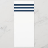 Ancre d'or Marine Stripes Menu Mariage nautique (Dos)