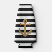 Ancre d'or sur Glacière de bouteille de stripes (Devant)