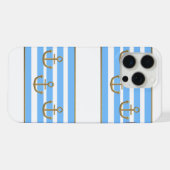 ancre dorée fond bleu blanc (Verso Horizontal)