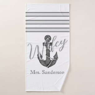 Ancre en gris argenté de la mariée de Wifey