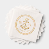 Ancre encadrée avec Merci initial Monogramme 2 (Insitu (empilé))