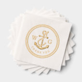 Ancre encadrée avec monogramme 2 Initial Merci (Insitu (empilé))
