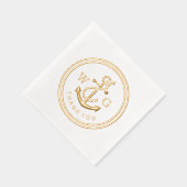 Ancre encadrée avec monogramme 2 Initial Merci (Droite)