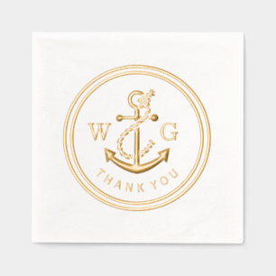 Ancre encadrée avec monogramme 2 Initial Merci
