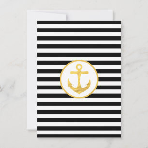 Ancre et bandes Thème nautique Cartes de voeux