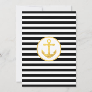 Ancre et bandes Thème nautique Cartes de voeux