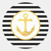 Ancre et bandes | Thème nautique | Stickers (Devant)