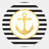 Ancre et bandes | Thème nautique | Stickers (Devant)