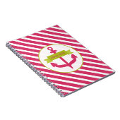 Ancre et carnet roses de rayures (Côté Droit)