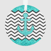 ancre et chevron turquoise parties scintillant (dos)