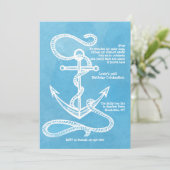 Ancre et corde Invitation (Debout devant)