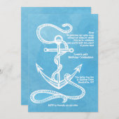 Ancre et corde Invitation (Devant / Derrière)