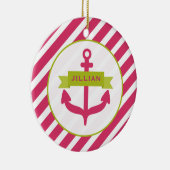 Ancre et ornement roses de rayures (Droite)