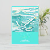 Ancre faire-part de mariage d'amour dans un marin (Debout devant)