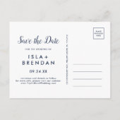 Ancre florale | Été Enregistrer la date Carte post (Dos)