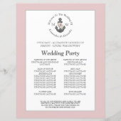 Ancre florale Mariage nautique Dusty programme Ros (Dos)