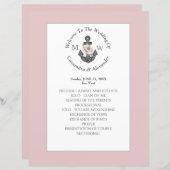 Ancre florale Mariage nautique Dusty programme Ros (Devant / Derrière)