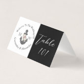 Ancre florale marine Mariage noir et blanc (Back)