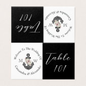 Ancre florale marine Mariage noir et blanc (Outside Unfolded)