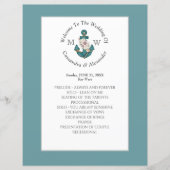 Ancre florale marine Programme de mariage bleu Tur (Devant)