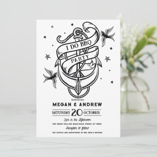 Ancre I DO BBQ Party traditionnel Invitation de ta (Debout devant)