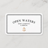 Ancre Marina  bateau Carte de visite blanc (Devant)