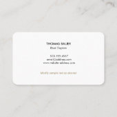 Ancre Marina  bateau Carte de visite blanc (Dos)