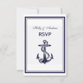 Ancre marine bleu encadré 2V RSVP (Devant)