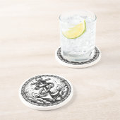 Ancre marine Dessous de verre de grès nautique (Côté)