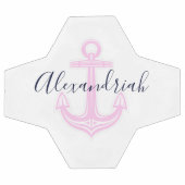 Ancre marine marine moderne personnalisée rose (Plat)
