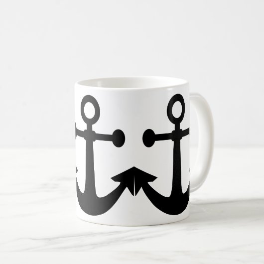 Ancre Mug café blanc (Devant droit)