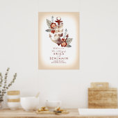 Ancre Nautical Beach Mariage Affiche de bienvenue (Cuisine)