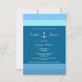 Ancre Nautical Bridal Shower Invitations (Devant)