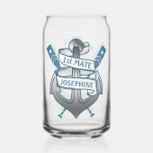 Ancre Nautical Oars 1st Mate Nom personnalisé (Recto)