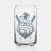 Ancre Nautical Oars 1st Mate Nom personnalisé (Verso)