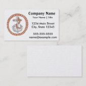 Ancre nautique 1 Carte de visite (Devant / Derrière)