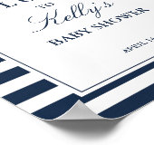 Ancre nautique Baby shower Affiche de bienvenue (Coin)