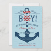 Ancre nautique Baby shower de plage Invitation (Devant)