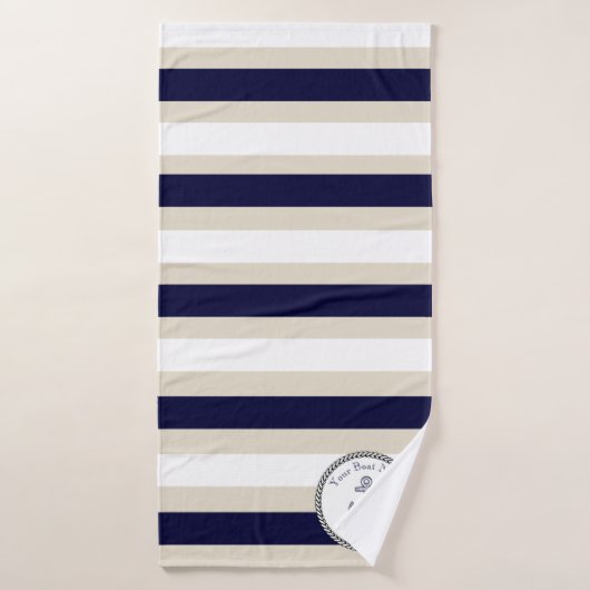 Ancre nautique Bleu Bleu Bleu Blancs (Serviette de bain)