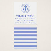 Ancre nautique bleue - Merci Mariage nautique (Devant & derrière)