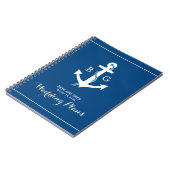 Ancre nautique Carnet Wedding planner Monogramme (Côté gauche)