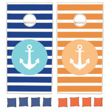 Ancre nautique Cornhole rayé