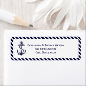 Ancre nautique Diag Stripe 2 Étiquette de adresse (En situation)