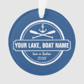 Ancre nautique et pagaies Votre nom de lac ou de b (devant)