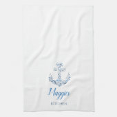 Ancre nautique et poisson serviette de cuisine per (Vertical)