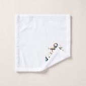 Ancre nautique et porte roue (Gant de toilette)