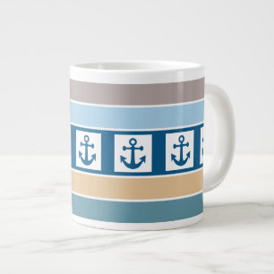 Ancre nautique et tasses