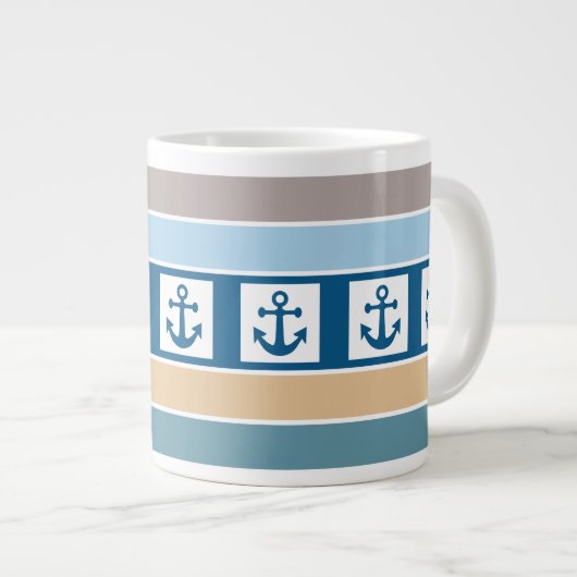 Ancre nautique et tasses (Devant droit)