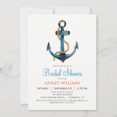 Ancre Nautique Invitation de douche nuptiale (Devant)