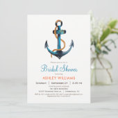 Ancre Nautique Invitation de douche nuptiale (Debout devant)